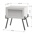 Κομοδίνο Naive Megapap χρώμα λευκό 48x34x51εκ.