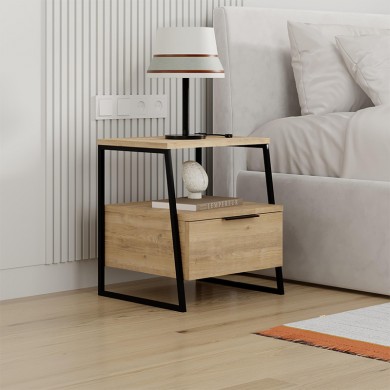 Pal Megapap melamine night-stand in oak color 45x40x50cm.