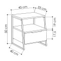 Pal Megapap melamine night-stand in oak color 45x40x50cm.