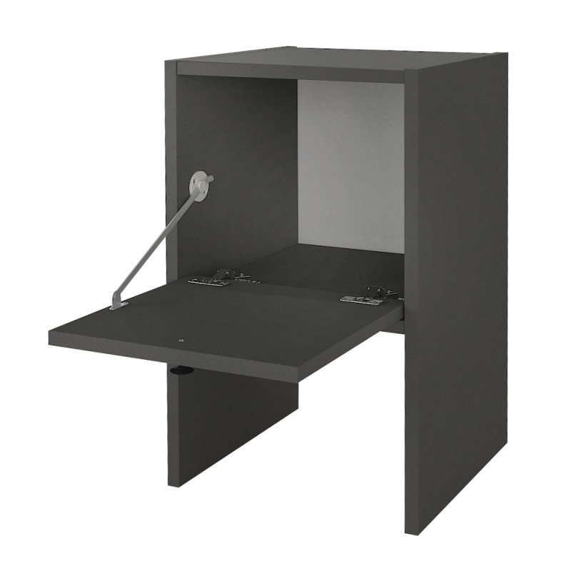 Κομοδίνο Pepa Megapap χρώμα ανθρακί 35x34,6x59,6εκ.