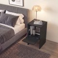 Κομοδίνο Pepa Megapap χρώμα μαύρο 35x34,6x59,6εκ.