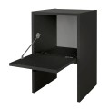 Κομοδίνο Pepa Megapap χρώμα μαύρο 35x34,6x59,6εκ.