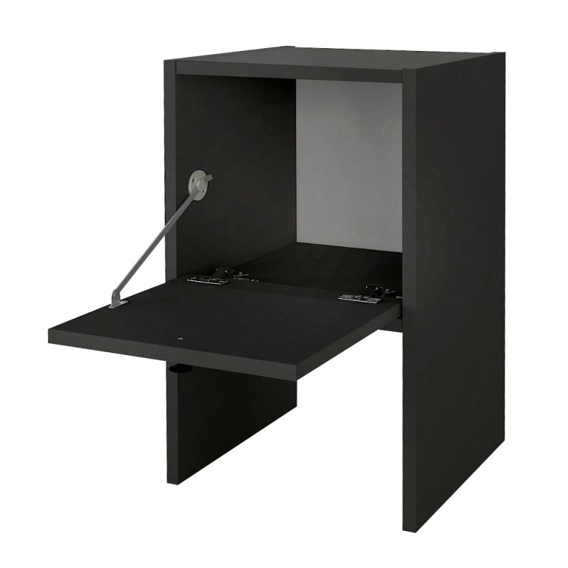 Κομοδίνο Pepa Megapap χρώμα μαύρο 35x34,6x59,6εκ.