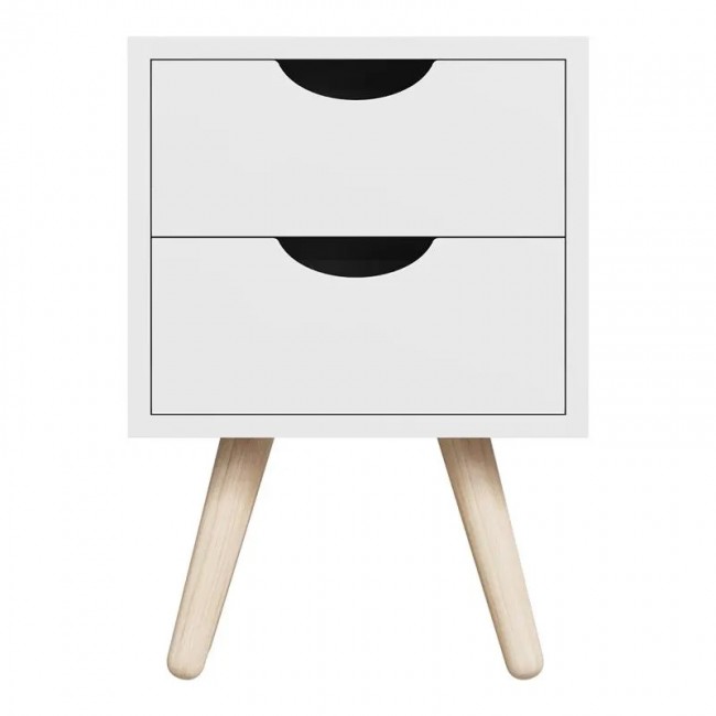 Κομοδίνο Selma pakoworld σε λευκή απόχρωση 29.7x29.7x45εκ