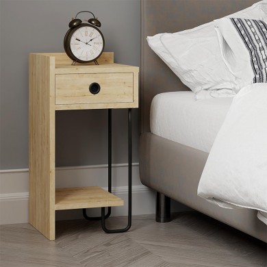 Sirius Megapap melamine night-stand left in oak color 32x30x61cm.