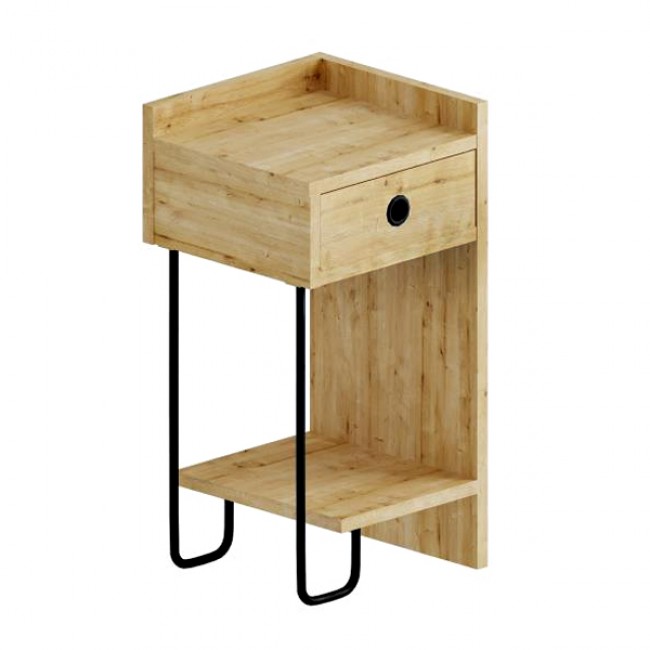 Κομοδίνο Sirius Megapap δεξί χρώμα φυσικό οξιάς 32x30x61εκ.