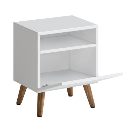 Κομοδίνο Sole Megapap χρώμα λευκό 40x30x47,6εκ.