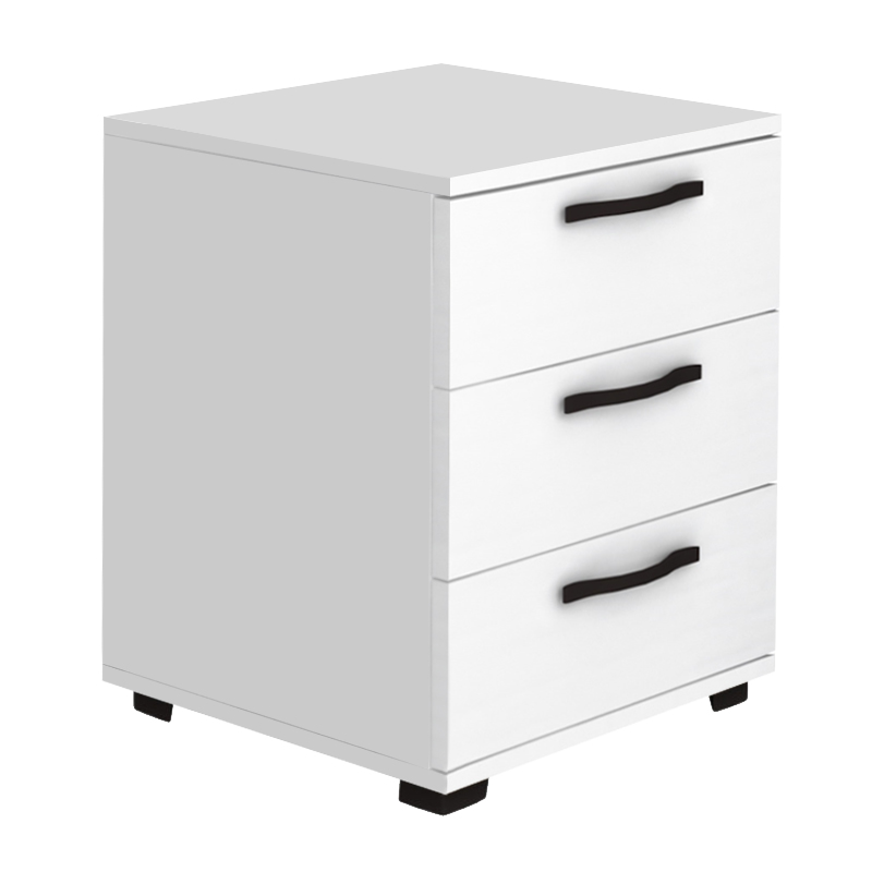 Roco Megapap melamine night stand in white color 40x39x57cm.