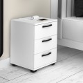 Roco Megapap melamine night stand in white color 40x39x57cm.