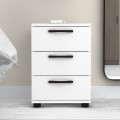 Roco Megapap melamine night stand in white color 40x39x57cm.