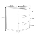 Roco Megapap melamine night stand in white color 40x39x57cm.