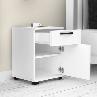 Veto Megapap melamine night stand in white color 40x39x57cm.