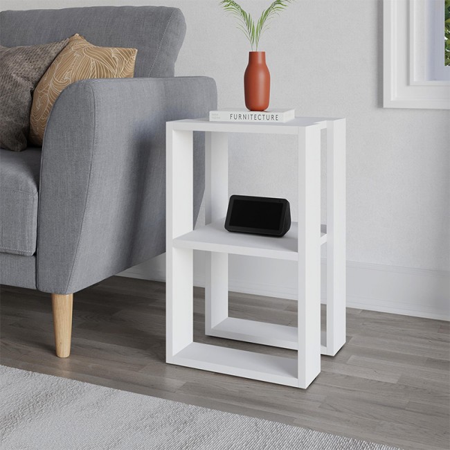 Κομοδίνο - τραπεζάκι βοηθητικό Lonie Megapap χρώμα λευκό 34x30x55εκ. Κομοδίνο - τραπεζάκι βοηθητικό Lonie Megapap χρώμα λευκό 34x30x55εκ.