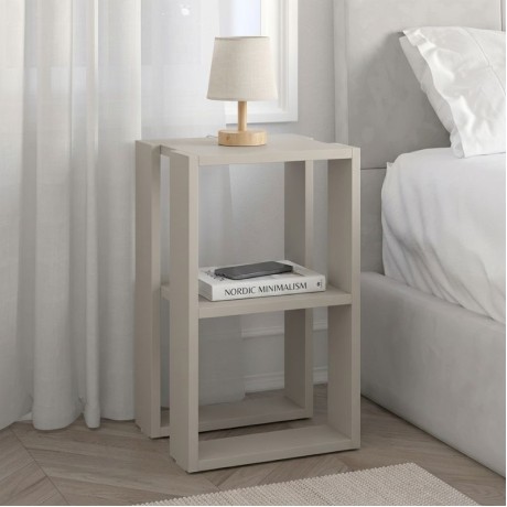 Lonie Megapap melamine nightstand - side table in sandstone color 34x30x55cm.