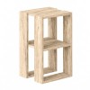 Κομοδίνο - Τραπεζάκι βοηθητικό Lonie Megapap χρώμα travertine 34x30x55εκ.