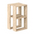 Κομοδίνο - Τραπεζάκι βοηθητικό Lonie Megapap χρώμα travertine 34x30x55εκ.