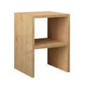 Smile Megapap melamine nightstand - side table in oak color 30x30x40cm.