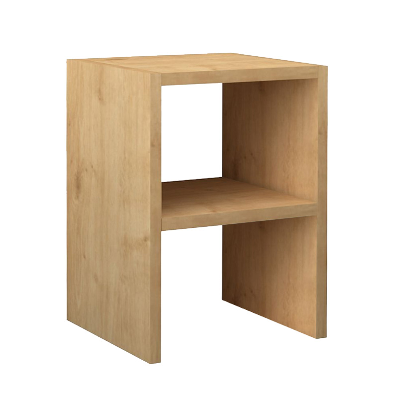 Smile Megapap melamine nightstand - side table in oak color 30x30x40cm.