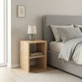 Smile Megapap melamine nightstand - side table in oak color 30x30x40cm.