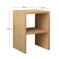 Smile Megapap melamine nightstand - side table in oak color 30x30x40cm.