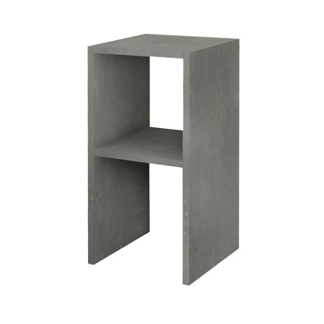 Smile Megapap melamine nightstand - side table in concrete grey color 30x30x60cm.