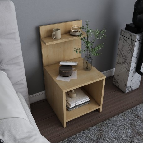 Κομοδίνο Ulman Megapap χρώμα sapphire oak 35x37x72εκ.