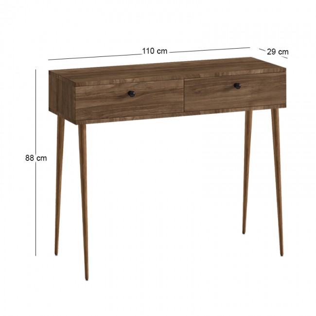 Alis Megapap melamine sideboard in walnut color 110x29x88cm.