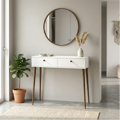 Alis Megapap melamine sideboard in white color 110x29x88cm.