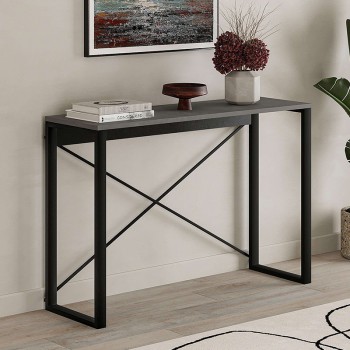 Κονσόλα Archie Megapap χρώμα γκρι ρετρό - μαύρο 110x35x75εκ. Κονσόλα Archie Megapap χρώμα γκρι ρετρό - μαύρο 110x35x75εκ.