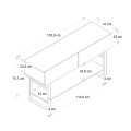 Aron Megapap melamine console in white marble color 138,8x41x75,7cm.