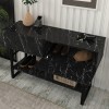 Κονσόλα Aron Megapap χρώμα μαύρο εφέ μαρμάρου 138,8x41x75,7εκ. Κονσόλα Aron Megapap χρώμα μαύρο εφέ μαρμάρου 138,8x41x75,7εκ.