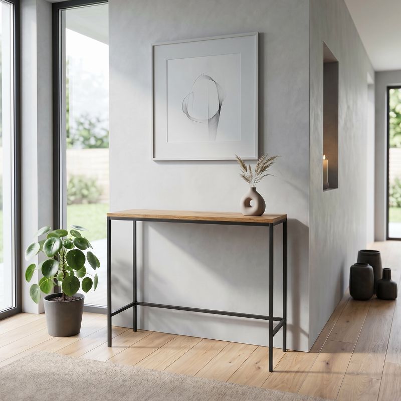 Canva Megapap metal - melamine sideboard in atlantic pine color 100x30x80cm.