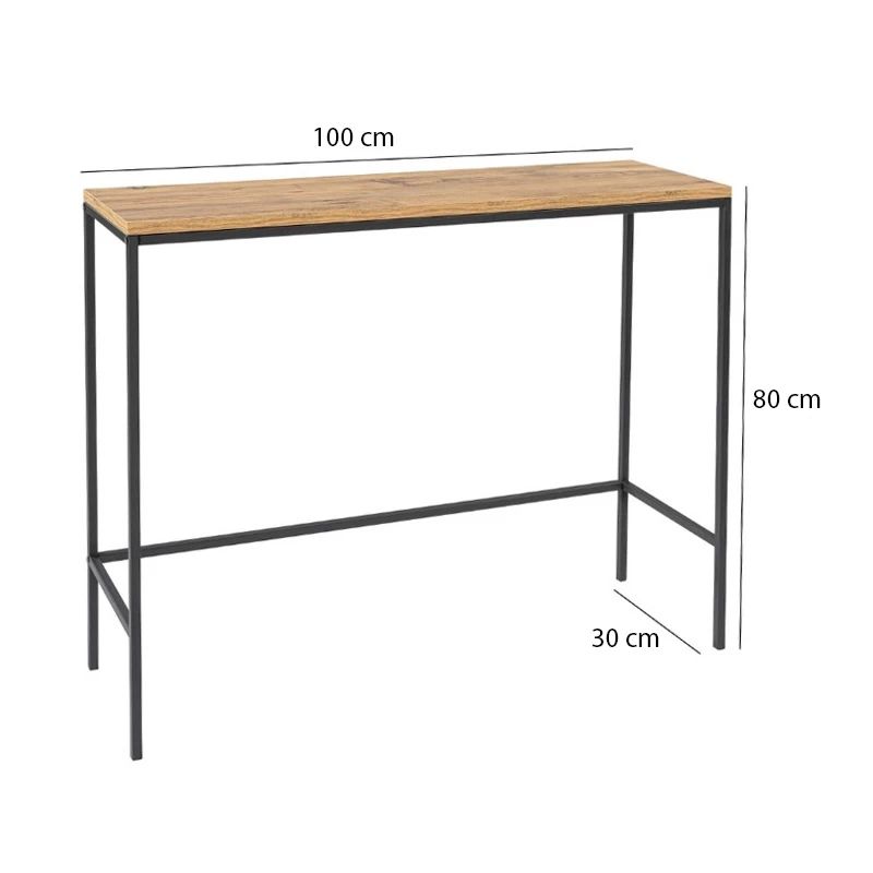 Canva Megapap metal - melamine sideboard in atlantic pine color 100x30x80cm.