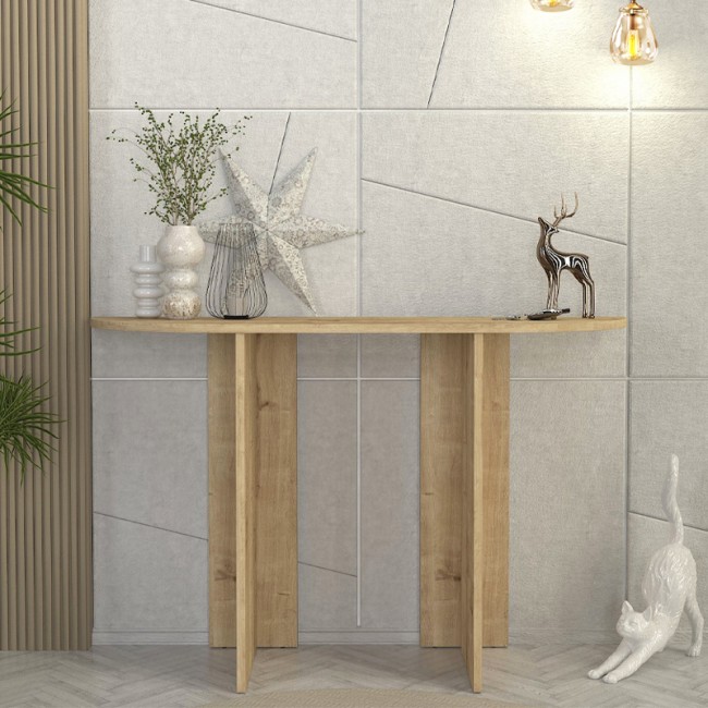 Κονσόλα Cortado Megapap χρώμα sapphire oak 120x35x75εκ.