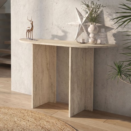 Κονσόλα Cortado Megapap χρώμα travertine 120x35x75εκ.
