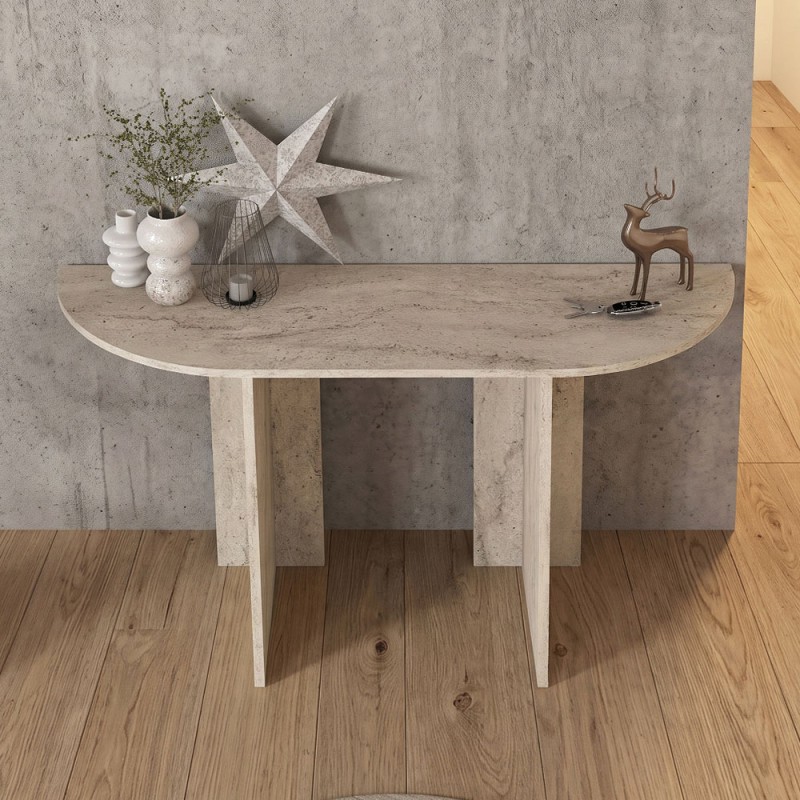 Κονσόλα Cortado Megapap χρώμα travertine 120x35x75εκ.