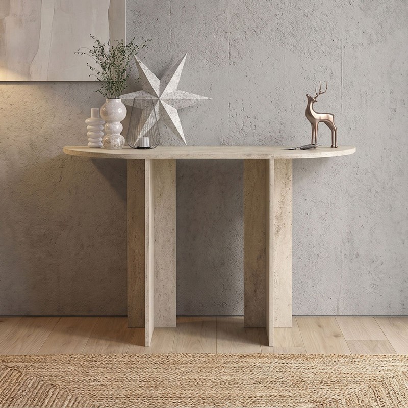 Κονσόλα Cortado Megapap χρώμα travertine 120x35x75εκ.