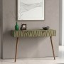 Forest Megapap melamine wall console in olive - walnut color 120x35x89,3cm.