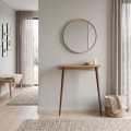Κονσόλα επιτοίχια Moca Megapap χρώμα sapphire oak 60x22x77εκ.