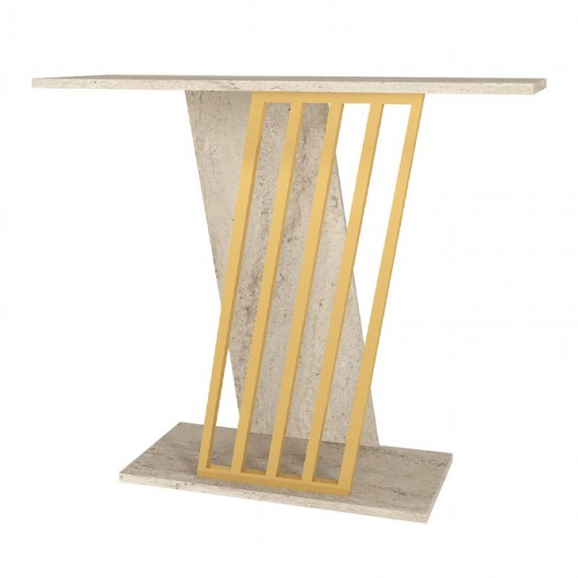 Gravity Megapap melamine console in travertine - gold color 90x29,6x76,8cm.