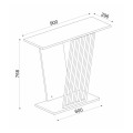 Gravity Megapap melamine console in travertine - gold color 90x29,6x76,8cm.