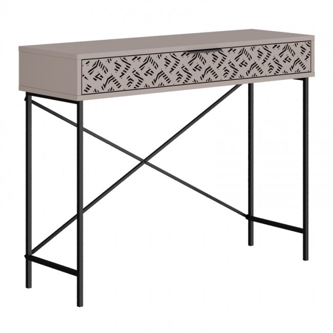 Κονσόλα Heaton Megapap μεταλλική - μελαμίνης χρώμα ανοιχτή μόκα 110x35,6x90εκ. Κονσόλα Heaton Megapap μεταλλική - μελαμίνης χρώμα ανοιχτή μόκα 110x35,6x90εκ.