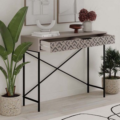 Heaton Megapap metal-melamine console in light mocha color 110x35,6x90cm.