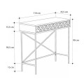 Giovanni Megapap metal-melamine console in light mocha color 110x35,6x90cm.