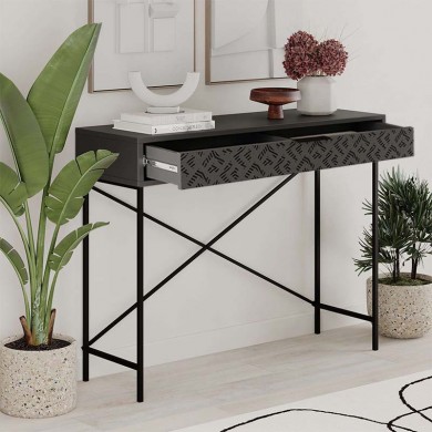 Heaton Megapap metal-melamine console in anthracite color 110x35,6x90cm.
