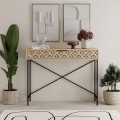 Giovanni Megapap metal-melamine console in sapphire oak color 110x35,6x90cm.