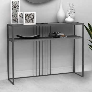 Κονσόλα Kary Megapap χρώμα γκρι σκυροδέματος 120x33x90εκ.