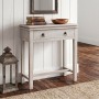 Κονσόλα Maison ξύλινη χρώμα antique λευκό 60x34x80εκ.