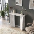 Κονσόλα Mara Megapap χρώμα λευκό εφέ μαρμάρου 90x29,6x91,8εκ.