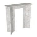 Κονσόλα Mara Megapap χρώμα λευκό εφέ μαρμάρου 90x29,6x91,8εκ.